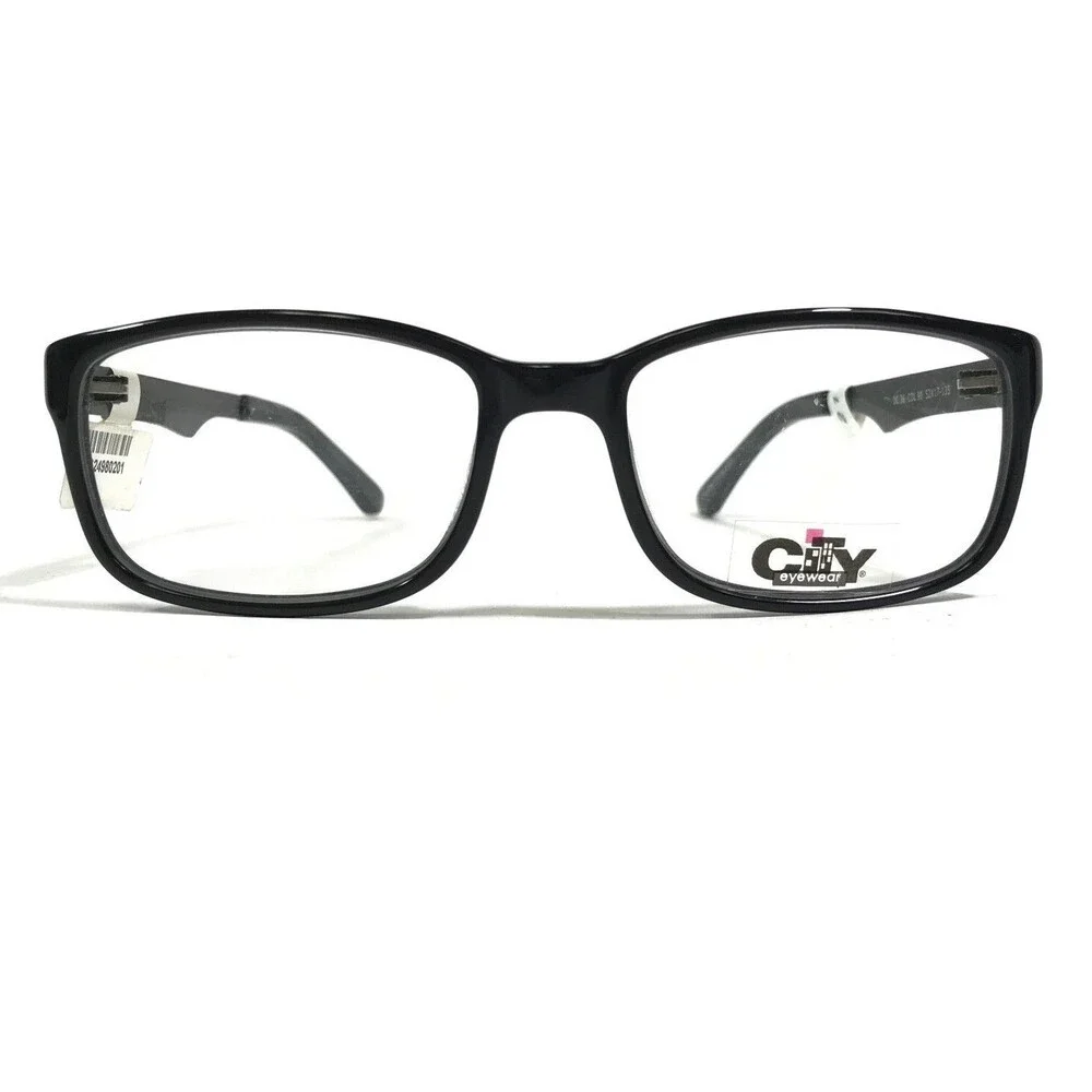 City Eyewear DC 36 COL 90 Eyeglasses Frames Black Square Full Rim 52-17-135
